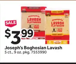 Stop&Shop Joseph's Boghosian Lavash offer