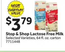 Stop&Shop Stop & Shop Lactose Free Milk offer