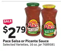 Stop&Shop Pace Salsa or Picante Sauce offer