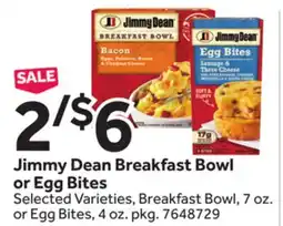 Stop&Shop Jimmy Dean Breakfast Bowl or Egg Bites offer