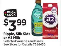 Stop&Shop Ripple, Silk Kids or A2 Milk offer