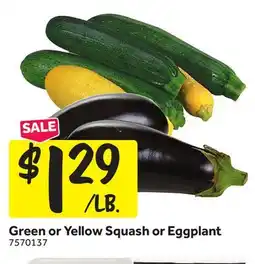 Stop&Shop Green or Yellow Squash or Eggplant offer