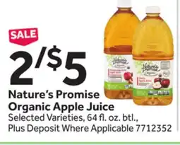 Stop&Shop Nature's Promise Organic Apple Juice offer