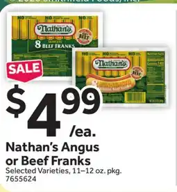 Stop&Shop Nathan's Angus or Beef Franks offer
