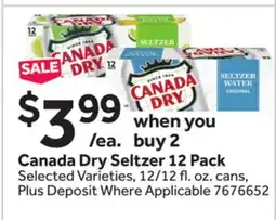 Stop&Shop Canada Dry Seltzer offer
