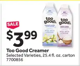 Stop&Shop Too Good Creamer offer