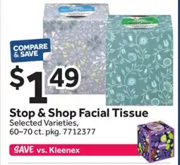 Stop&Shop Stop & Shop Facial Tissue offer