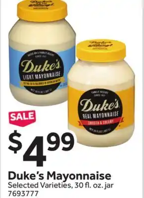 Stop&Shop Duke's Mayonnaise offer