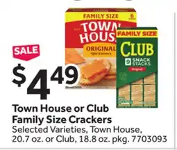 Stop&Shop Town House or Club Family Size Crackers offer