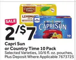 Stop&Shop Capri Sun or Country Time offer