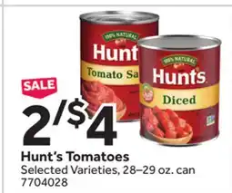 Stop&Shop Hunt's Tomatoes offer