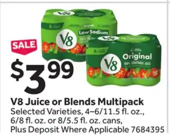 Stop&Shop V8 Juice or Blends Multipack offer