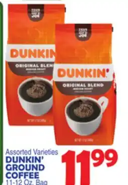 Bravo Supermarkets DUNKIN' GROUND COFFEE offer