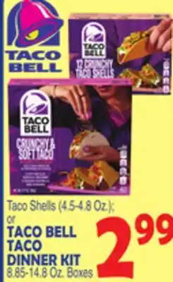 Bravo Supermarkets TACO BELL TACO DINNER KIT 8.85-14.8 Oz. Boxes offer