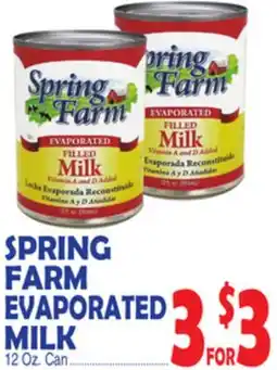 Bravo Supermarkets SPRING FARM EVAPORATED MILK offer