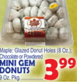 Bravo Supermarkets MINI GEM DONUTS 9 Oz. Pkg offer