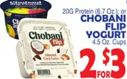 Bravo Supermarkets CHOBANI FLIP YOGURT offer