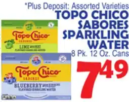 Bravo Supermarkets TOPO CHICO SABORES SPARKLING WATER offer