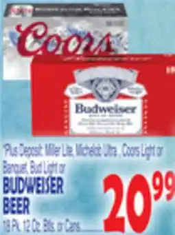 Bravo Supermarkets BUDWEISER BEER offer