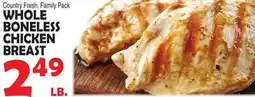 Bravo Supermarkets WHOLE BONELESS CHICKEN BREAST offer