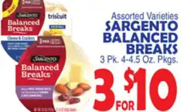 Bravo Supermarkets SARGENTO BALANCED BREAKS offer