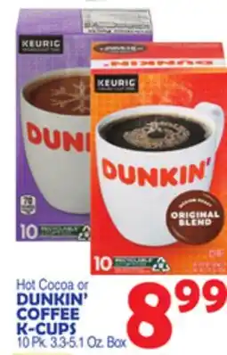 Bravo Supermarkets DUNKIN' COFFEE K-CUPS offer
