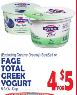 Bravo Supermarkets FAGE TOTAL GREEK YOGURT offer