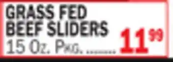 Bravo Supermarkets GRASS FED BEEF SLIDERS offer