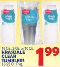 Bravo Supermarkets KRASDALE CLEAR TUMBLERS offer