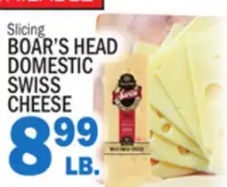 Bravo Supermarkets BOAR'S HEAD DOMESTIC SWISS CHEESE offer