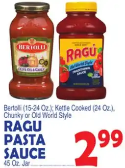 Bravo Supermarkets RAGU PASTA SAUCE 45 Oz. Jar offer