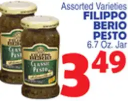 Bravo Supermarkets FILIPPO BERIO PESTO 6.7 Oz. Jar offer