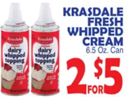 Bravo Supermarkets KRASDALE FRESH WHIPPED CREAM offer