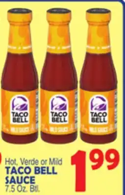Bravo Supermarkets TACO BELL SAUCE 7.5 Oz. Btl offer
