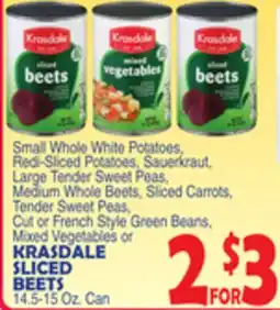 Bravo Supermarkets KRASDALE SLICED BEETS 14.5-15 Oz. Can offer