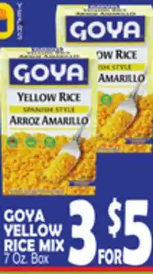 Bravo Supermarkets GOYA YELLOW RICE MIX offer