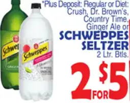 Bravo Supermarkets SCHWEPPES SELTZER offer