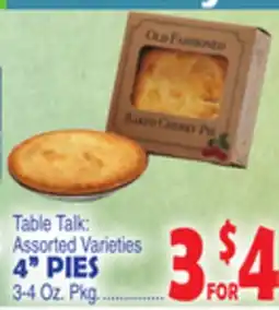 Bravo Supermarkets Table Talk 4 PIES offer