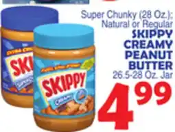 Bravo Supermarkets SKIPPY CREAMY PEANUT BUTTER offer