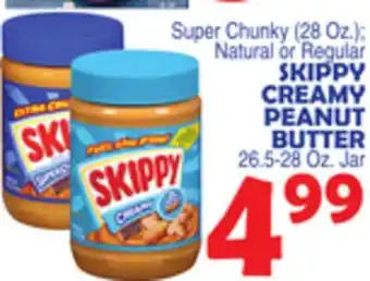 Bravo Supermarkets SKIPPY CREAMY PEANUT BUTTER offer