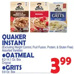 Bravo Supermarkets QUAKER INSTANT offer