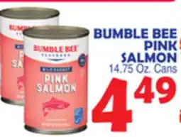 Bravo Supermarkets BUMBLE BEE PINK SALMON offer
