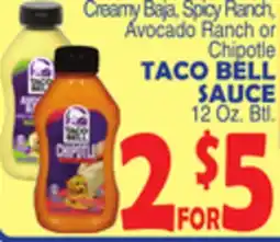 Bravo Supermarkets TACO BELL SAUCE 12 Oz. Btl offer