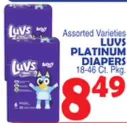 Bravo Supermarkets LUVS PLATINUM DIAPERS offer