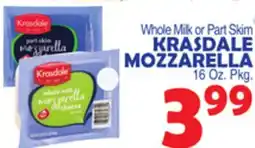 Bravo Supermarkets KRASDALE MOZZARELLA 16 Oz. Pkg offer