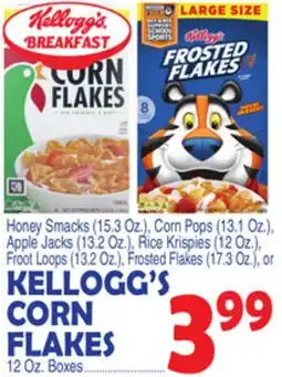 Bravo Supermarkets KELLOGG'S CORN FLAKES 12 Oz. Boxes offer