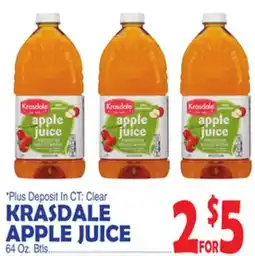 Bravo Supermarkets KRASDALE APPLE JUICE offer