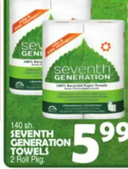 Bravo Supermarkets SEVENTH GENERATION TOWELS offer