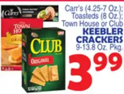 Bravo Supermarkets KEEBLER CRACKERS 9-13.8 Oz. Pkg offer