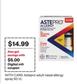CVS Astepro adult nasal allergy spray offer